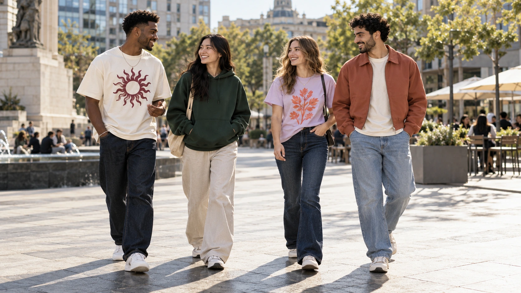 Original expressive designer clothing campaign