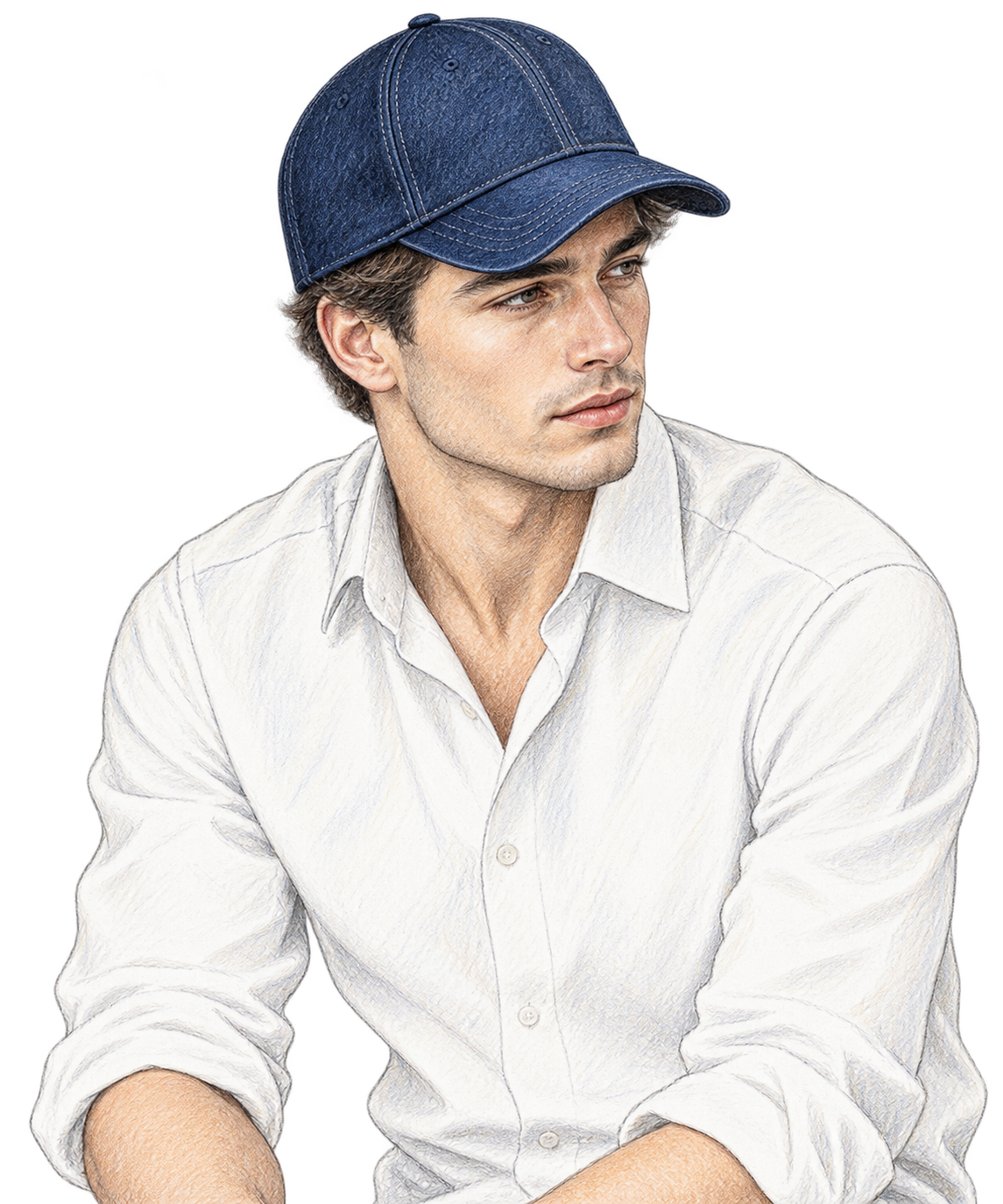 Collection design study highlighting Crown, brim & signature